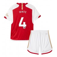 Arsenal Ben White #4 Heimtrikotsatz Kinder 2023-24 Kurzarm (+ Kurze Hosen)